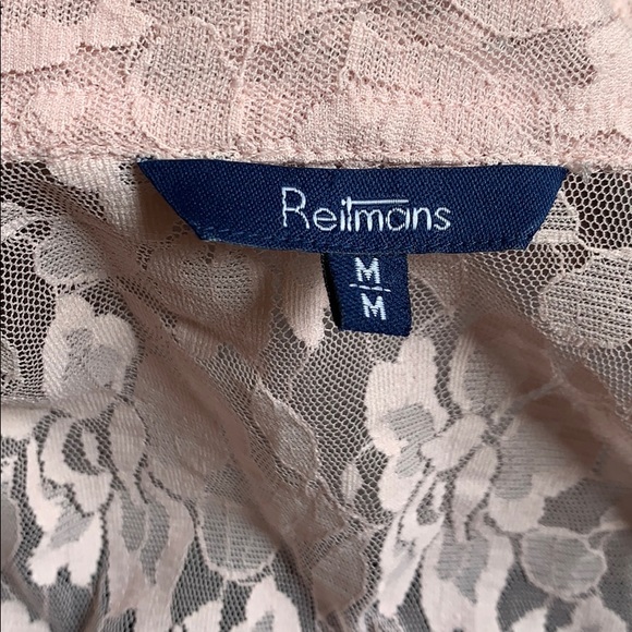 Light Pink Lace Reitman’s Button Up Blouse - Picture 7 of 12